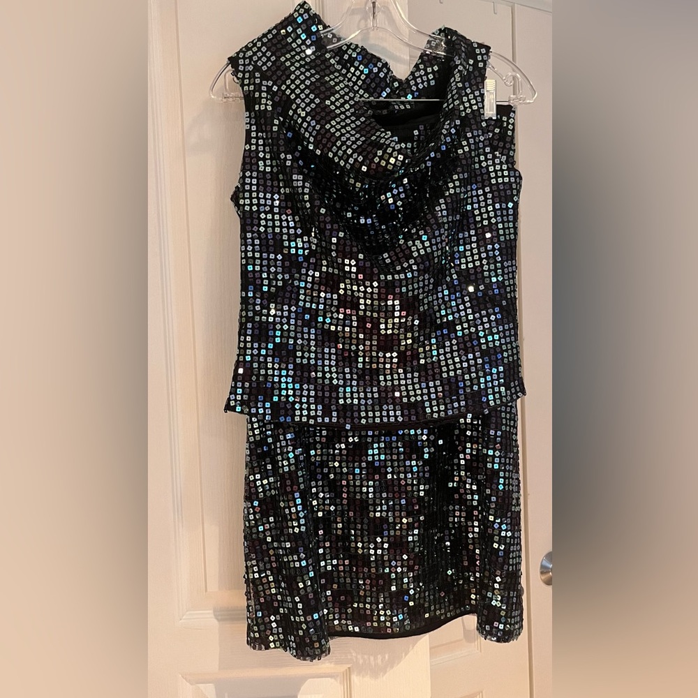 Sequin skirt and blouse